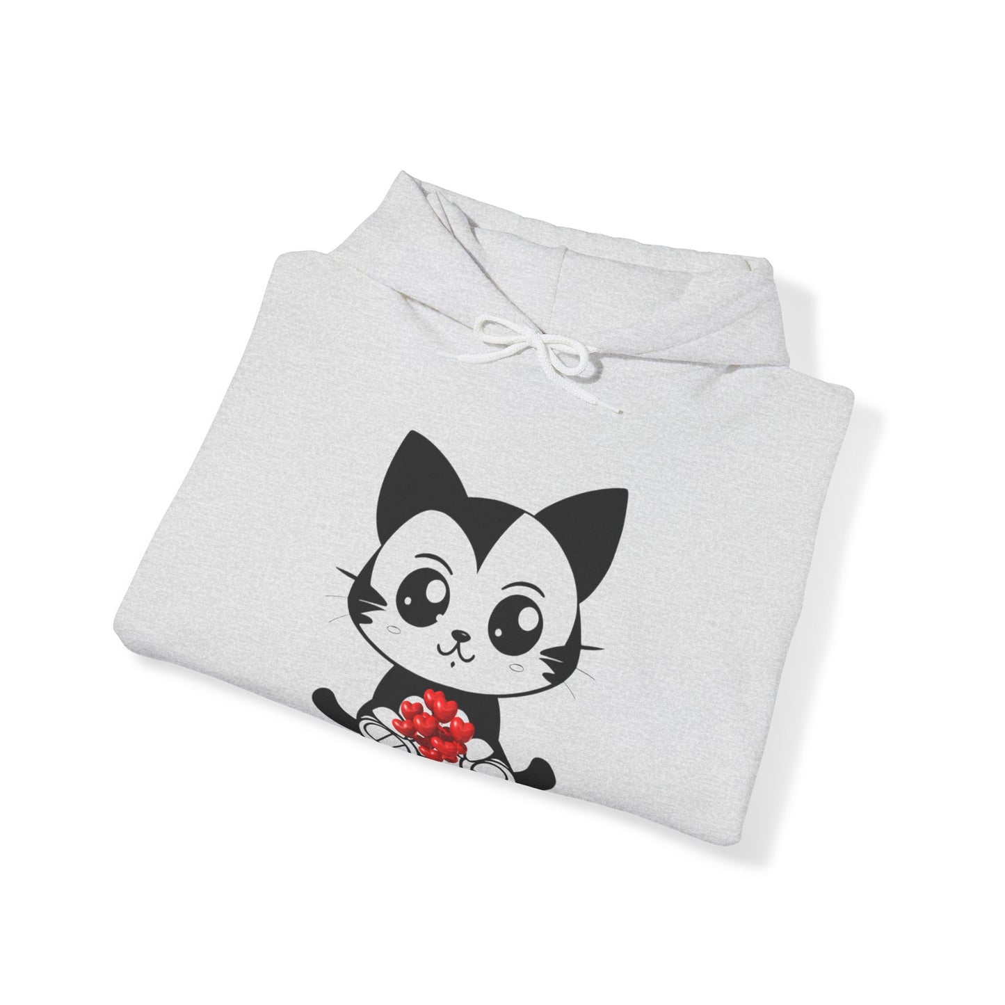 Funny Valentine Kitty Unisex Heavy Blend™ Hooded Sweatshirt
