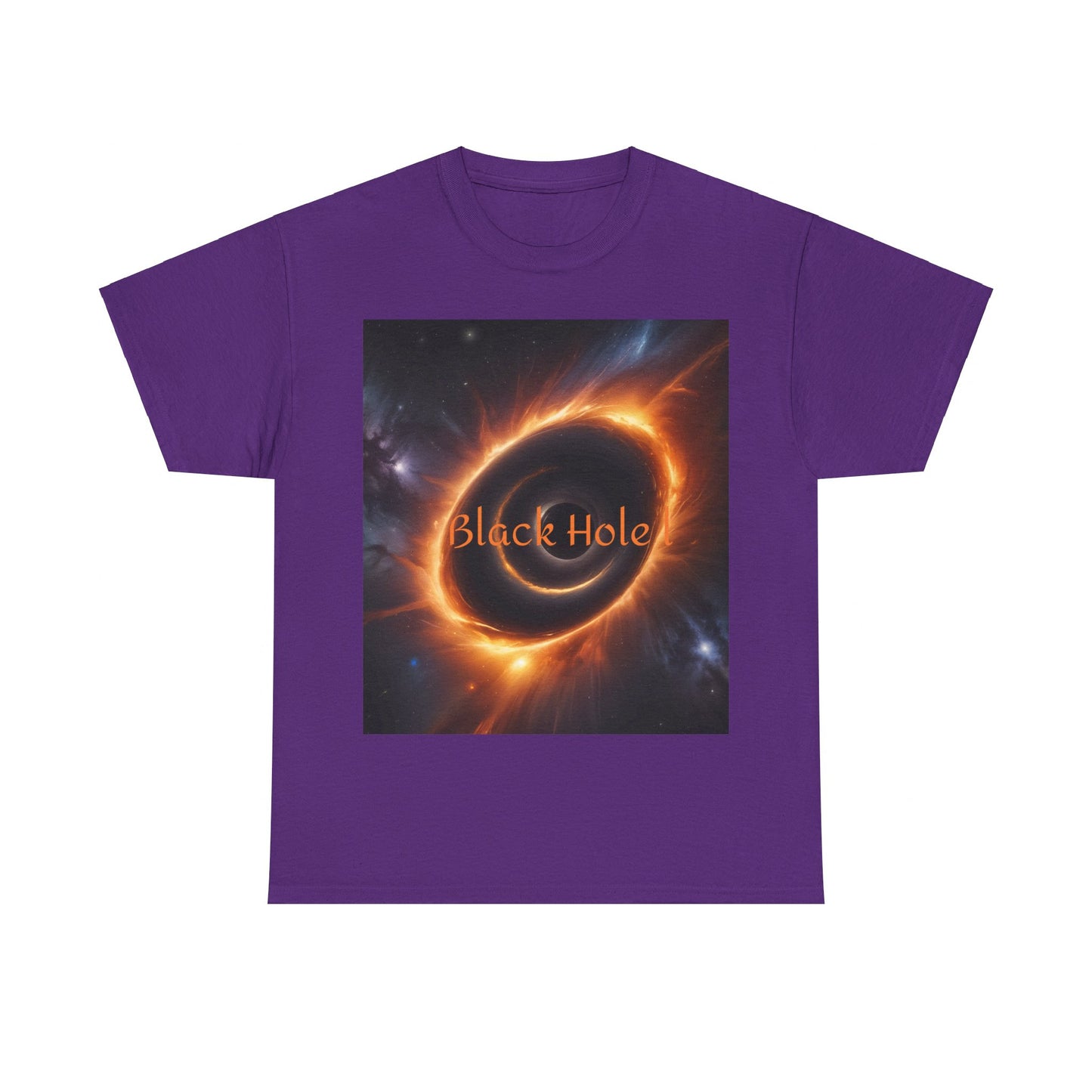 Black Hole Tee with Poem - Unisex Heavy Cotton Tee in Black and other Dark Colors