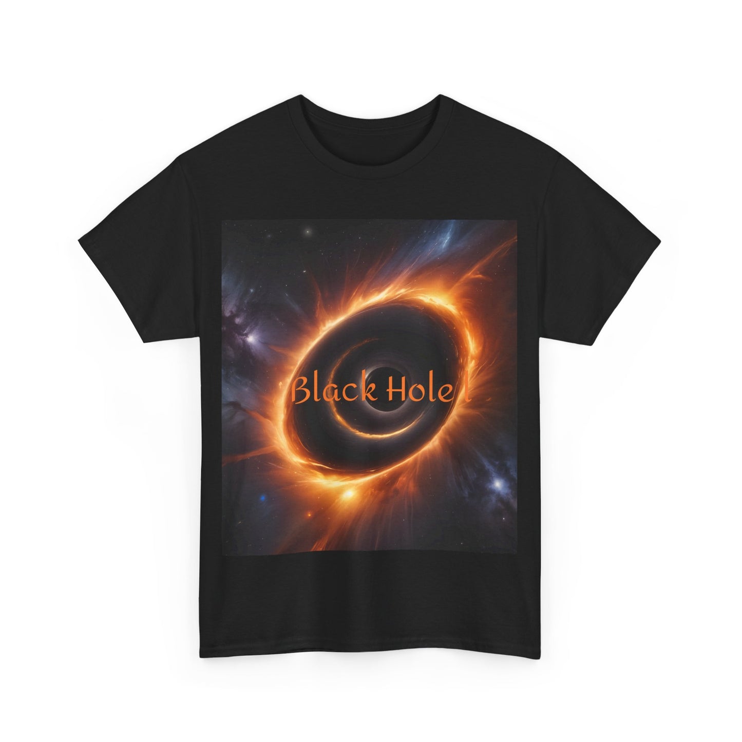 Black Hole Tee with Poem - Unisex Heavy Cotton Tee in Black and other Dark Colors
