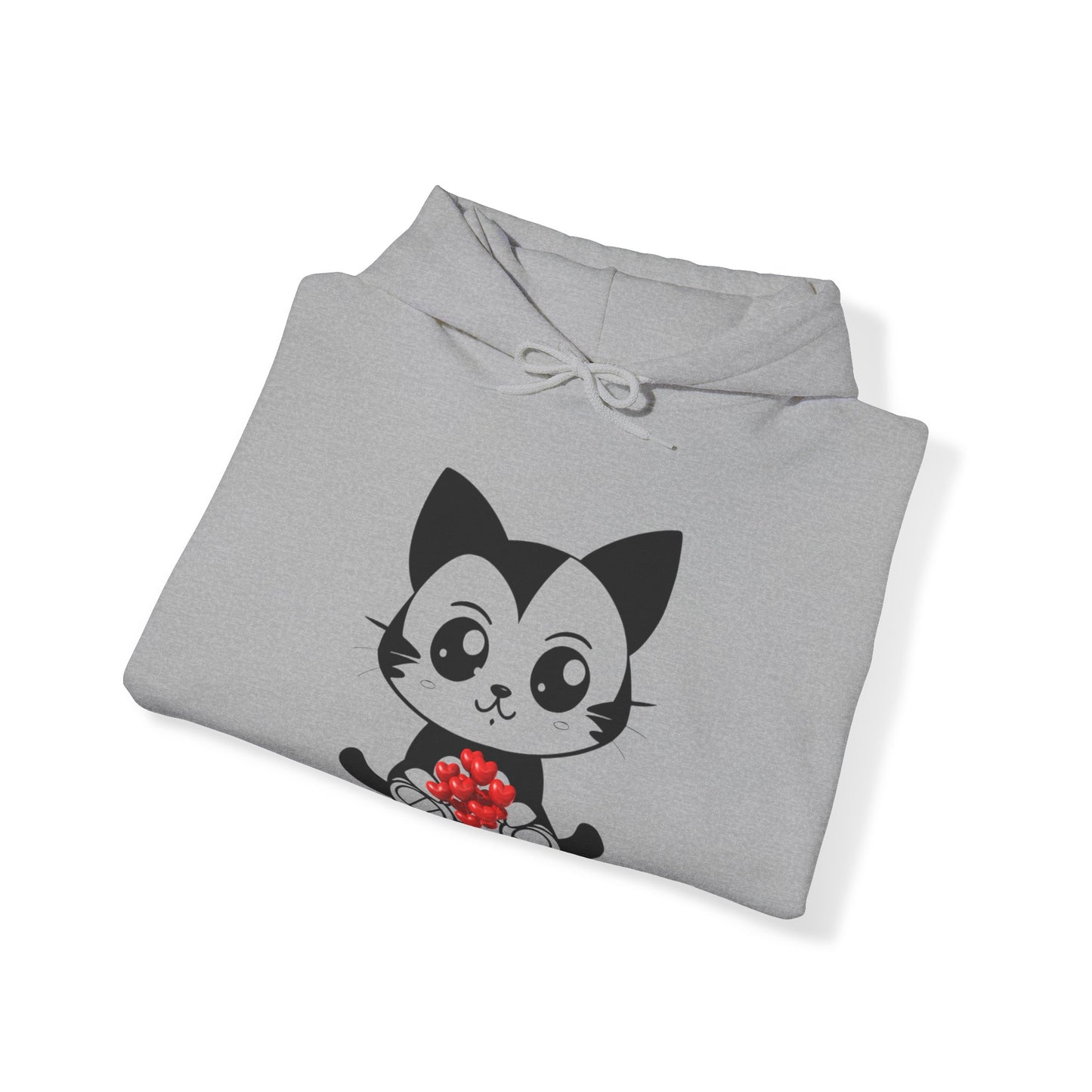 Funny Valentine Kitty Unisex Heavy Blend™ Hooded Sweatshirt
