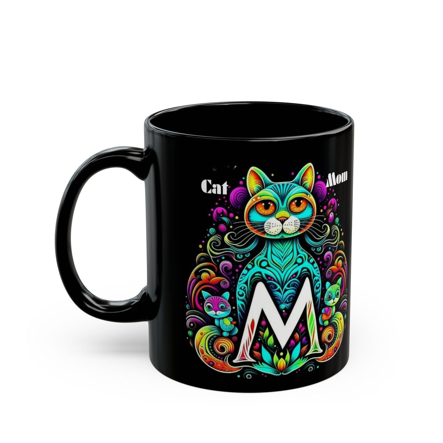 Cat Mom Black Mug (11oz, 15oz)